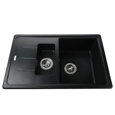 Гранітна мийка Globus Lux IZEO 780x500-А0001, чорний металiк